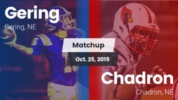 Matchup: Gering  vs. Chadron  2019