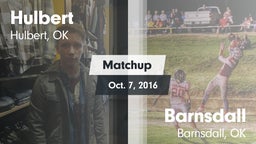 Matchup: Hulbert  vs. Barnsdall  2016