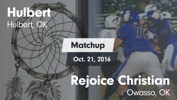 Matchup: Hulbert  vs. Rejoice Christian  2016