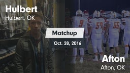 Matchup: Hulbert  vs. Afton  2016