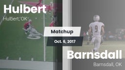 Matchup: Hulbert  vs. Barnsdall  2017