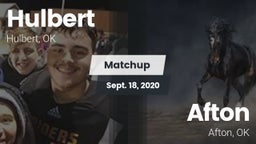 Matchup: Hulbert  vs. Afton  2020