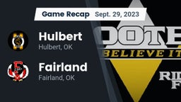 Recap: Hulbert  vs. Fairland  2023