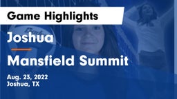 Joshua  vs Mansfield Summit  Game Highlights - Aug. 23, 2022