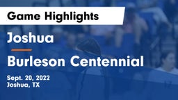 Joshua  vs Burleson Centennial Game Highlights - Sept. 20, 2022