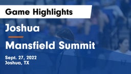 Joshua  vs Mansfield Summit Game Highlights - Sept. 27, 2022