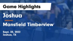 Joshua  vs Mansfield Timberview  Game Highlights - Sept. 30, 2022