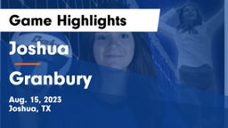 Joshua  vs Granbury Game Highlights - Aug. 15, 2023