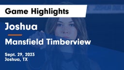 Joshua  vs Mansfield Timberview  Game Highlights - Sept. 29, 2023