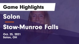 Solon  vs Stow-Munroe Falls  Game Highlights - Oct. 25, 2021