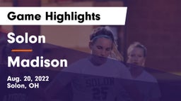 Solon  vs Madison  Game Highlights - Aug. 20, 2022
