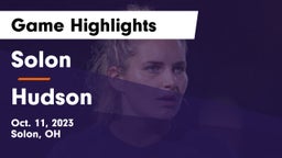 Solon  vs Hudson  Game Highlights - Oct. 11, 2023