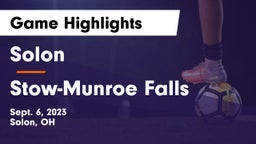 Solon  vs Stow-Munroe Falls  Game Highlights - Sept. 6, 2023