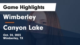 Wimberley  vs Canyon Lake  Game Highlights - Oct. 24, 2023