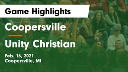Coopersville  vs Unity Christian  Game Highlights - Feb. 16, 2021