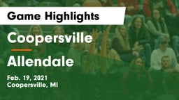 Coopersville  vs Allendale  Game Highlights - Feb. 19, 2021
