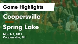 Coopersville  vs Spring Lake  Game Highlights - March 5, 2021