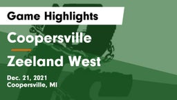 Coopersville  vs Zeeland West  Game Highlights - Dec. 21, 2021