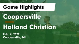 Coopersville  vs Holland Christian Game Highlights - Feb. 4, 2022