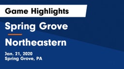 Spring Grove  vs Northeastern  Game Highlights - Jan. 21, 2020