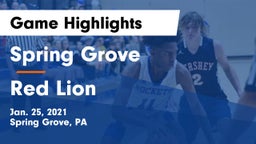 Spring Grove  vs Red Lion  Game Highlights - Jan. 25, 2021