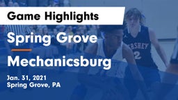 Spring Grove  vs Mechanicsburg  Game Highlights - Jan. 31, 2021