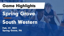 Spring Grove  vs South Western  Game Highlights - Feb. 27, 2021