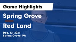 Spring Grove  vs Red Land  Game Highlights - Dec. 12, 2021