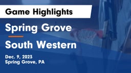 Spring Grove  vs South Western  Game Highlights - Dec. 9, 2023