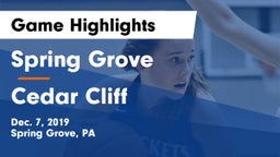 Spring Grove  vs Cedar Cliff  Game Highlights - Dec. 7, 2019