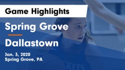 Spring Grove  vs Dallastown  Game Highlights - Jan. 3, 2020