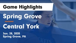 Spring Grove  vs Central York  Game Highlights - Jan. 28, 2020