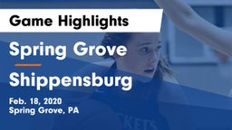 Spring Grove  vs Shippensburg  Game Highlights - Feb. 18, 2020
