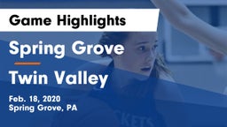 Spring Grove  vs Twin Valley  Game Highlights - Feb. 18, 2020