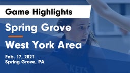 Spring Grove  vs West York Area  Game Highlights - Feb. 17, 2021