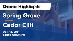 Spring Grove  vs Cedar Cliff  Game Highlights - Dec. 11, 2021