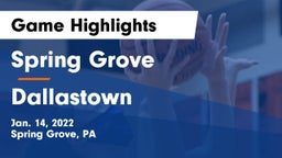 Spring Grove  vs Dallastown  Game Highlights - Jan. 14, 2022
