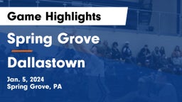 Spring Grove  vs Dallastown  Game Highlights - Jan. 5, 2024