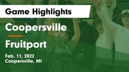 Coopersville  vs Fruitport  Game Highlights - Feb. 11, 2022