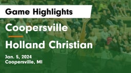 Coopersville  vs Holland Christian Game Highlights - Jan. 5, 2024