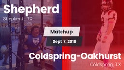 Matchup: Shepherd  vs. Coldspring-Oakhurst  2018