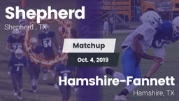 Matchup: Shepherd  vs. Hamshire-Fannett  2019