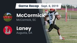 Recap: McCormick  vs. Laney  2019