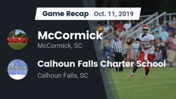 Recap: McCormick  vs. Calhoun Falls Charter School 2019