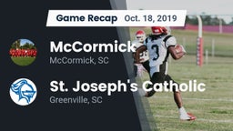 Recap: McCormick  vs. St. Joseph's Catholic  2019