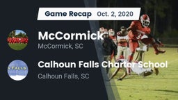 Recap: McCormick  vs. Calhoun Falls Charter School 2020