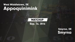 Matchup: Appoquinimink High vs. Smyrna  2016