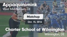 Matchup: Appoquinimink High vs. Charter School of Wilmington 2016