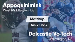 Matchup: Appoquinimink High vs. Delcastle Vo-Tech  2016