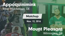 Matchup: Appoquinimink High vs. Mount Pleasant  2016